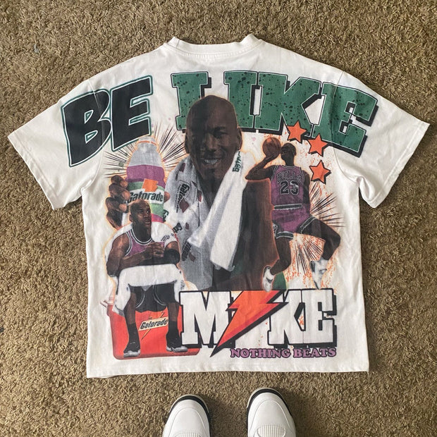 Be Like Mike Print Short Sleeve T-Shirt