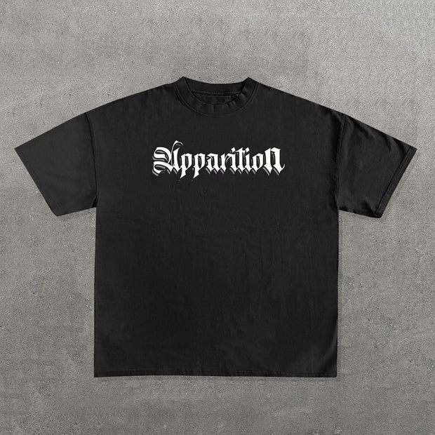 Apparition Letters Print Short Sleeve T-Shirt
