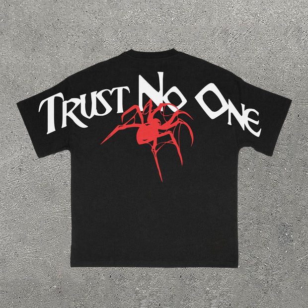 Trust No One Print Short Sleeve T-Shirt