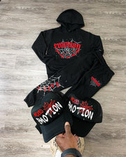 Personalized fashionable college style printed hoodie set