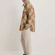 Gradient personality pattern retro lapel jacket