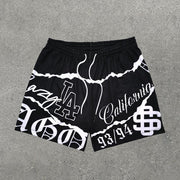 Los Angeles Mix Print Mesh Shorts