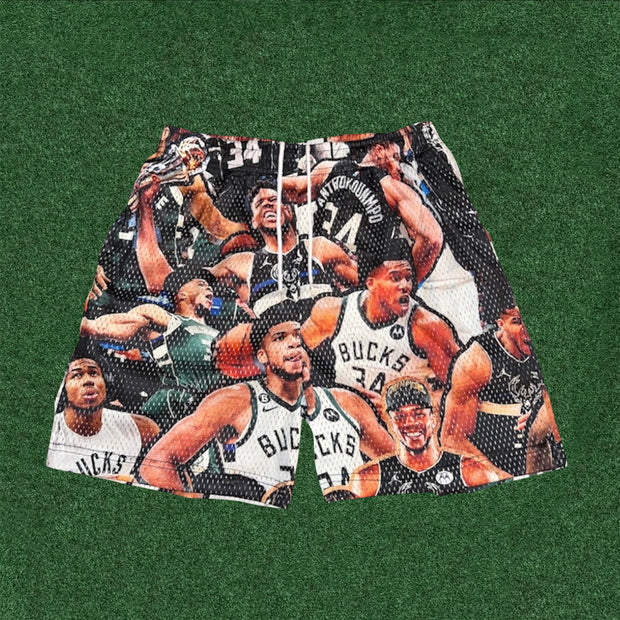 Basketball No.34 Print Mesh Shorts