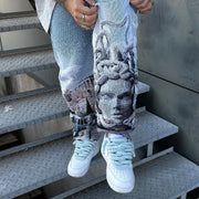 Retro Hip Hop Casual Tapestry Trousers