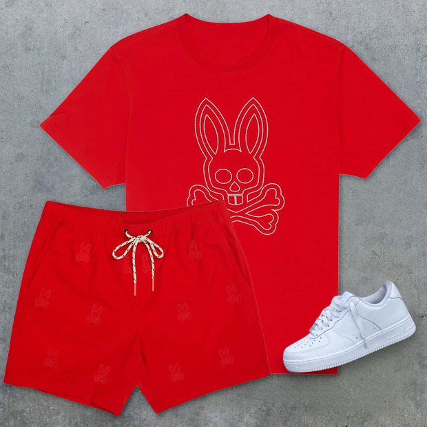 Fashion casual preppy rabbit print suit