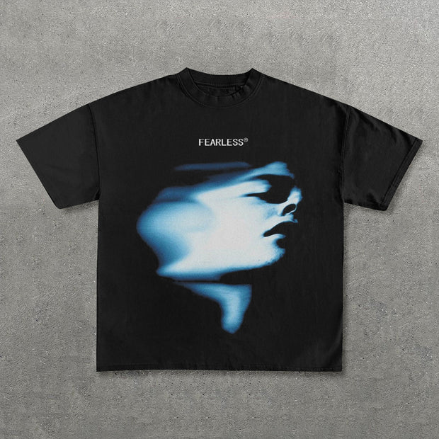 Casual Fearless Phantom Print Short Sleeve T-Shirt