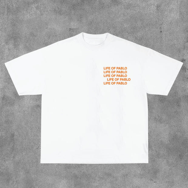 Kanye The Life Of Pablo Print Short Sleeve T-Shirt