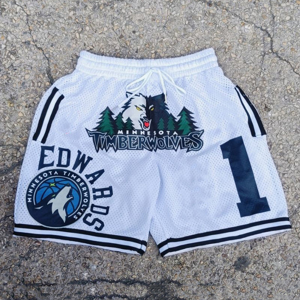 Casual Street Basketball Timberwolves Mesh Shorts