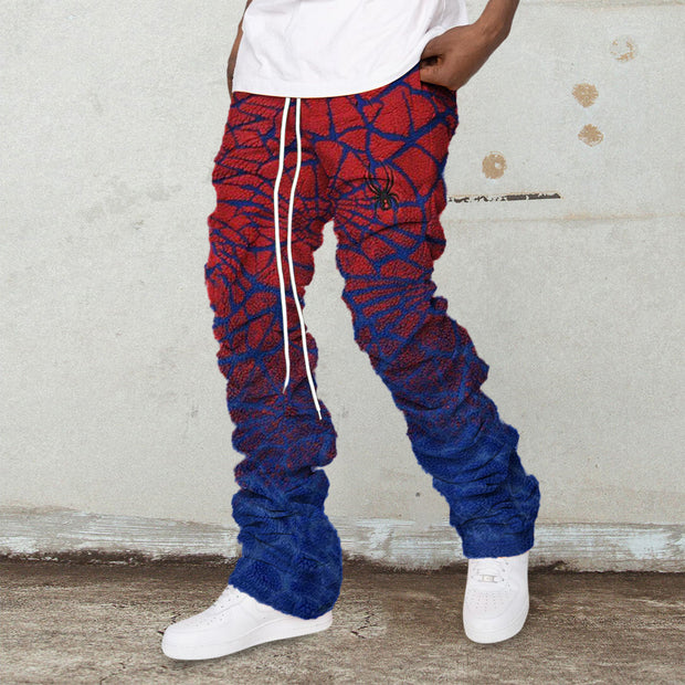 Vintage Spider-Man print polar fleece trousers