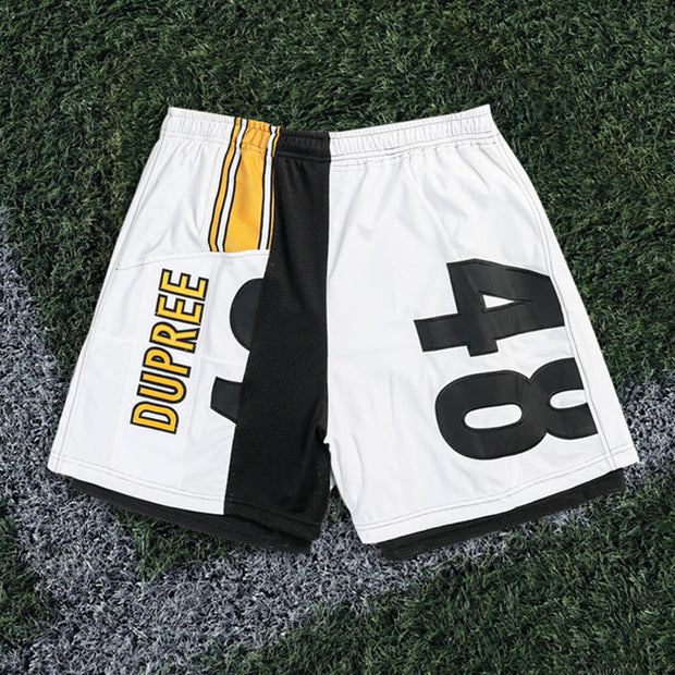 NO.48 Spliced Mesh Sports Shorts