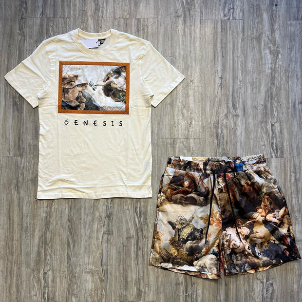 Genesis  Print T-Shirt Shorts Two-Piece Set