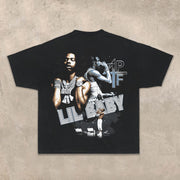 Hip-Hop Rap Music Festival Lil Baby Star Print T-Shirt