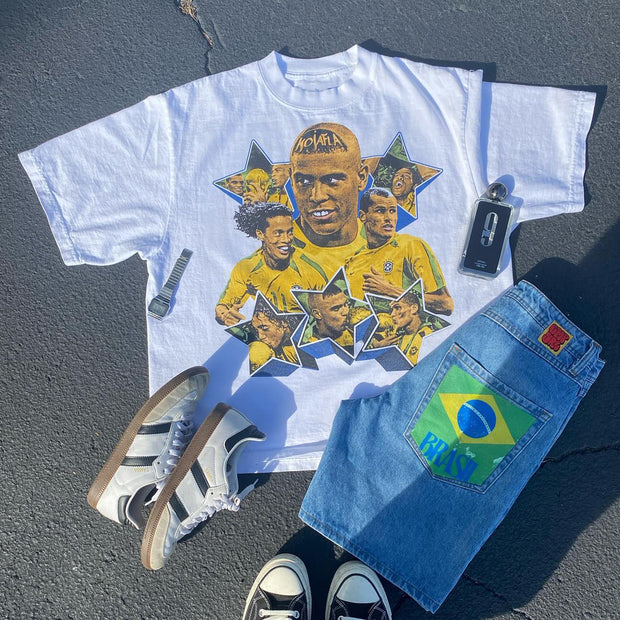 Brazilian casual street soccer elf T-shirt
