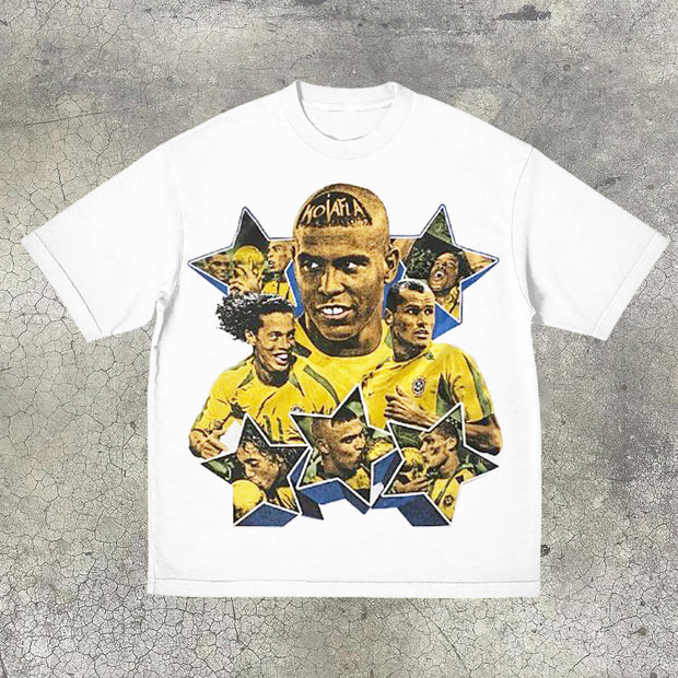 Brazilian casual street soccer elf T-shirt