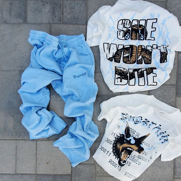 Dog T-shirt and pants two-piece set