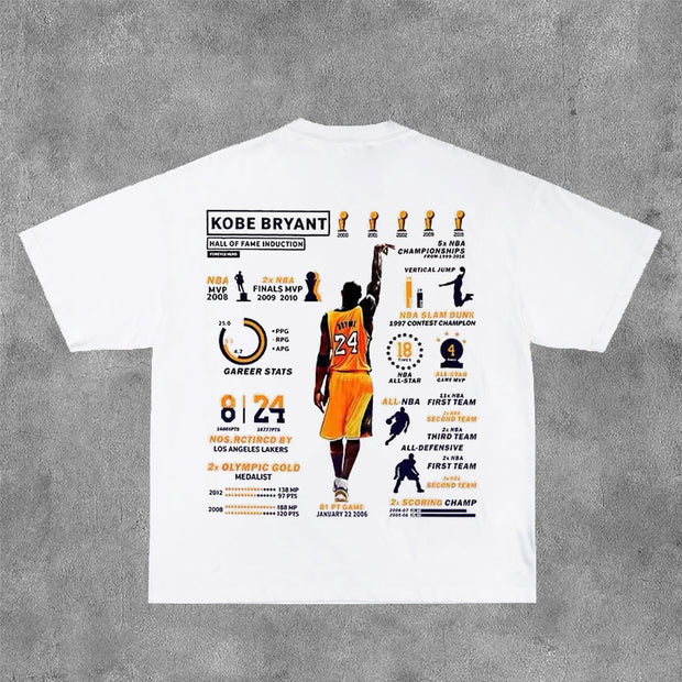 Basketball MVP Print Short Sleeve T-Shirt