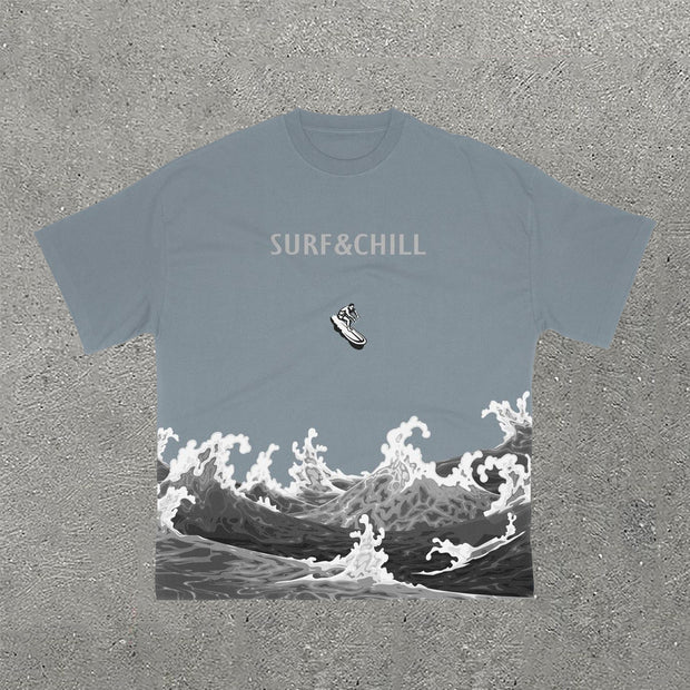 Surf & Chill Print Short Sleeve T-Shirt