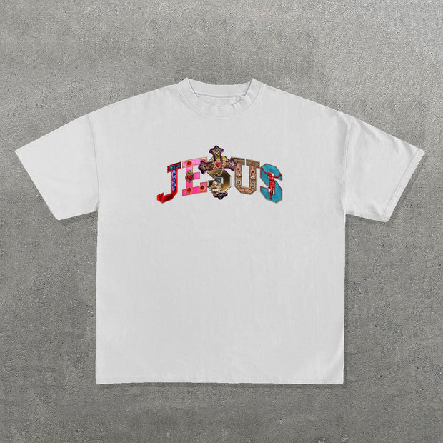 Jesus Words Print Short Sleeve T-Shirt