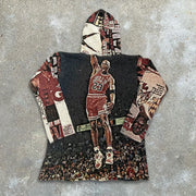 Tapestry Basketball Graphic Hip Hop Hoodie