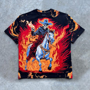 Flame Western Denim Print T-Shirt