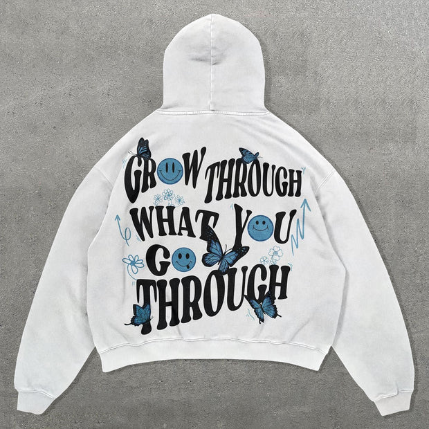 Your Growth Matters Print Long Sleeve Hoodie