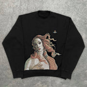 Goddess Graphic Retro Casual Sweatshirt