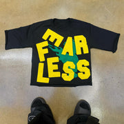 Fearless Angels Print Crew Neck T-shirt