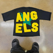 Fearless Angels Print Crew Neck T-shirt