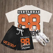 Vertabrae Girls Print T-Shirt Shorts Two-Piece Set