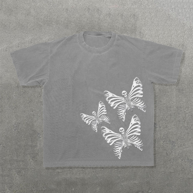 Butterfly Print Short Sleeve T-Shirt