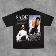 Personalized Sade Adu Print Short Sleeve T-Shirt