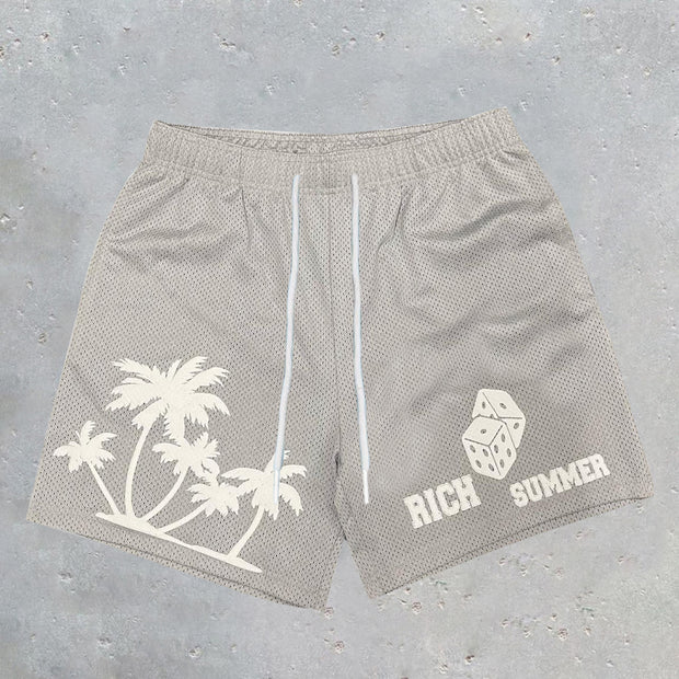 Fashion casual style coconut palm sports shorts
