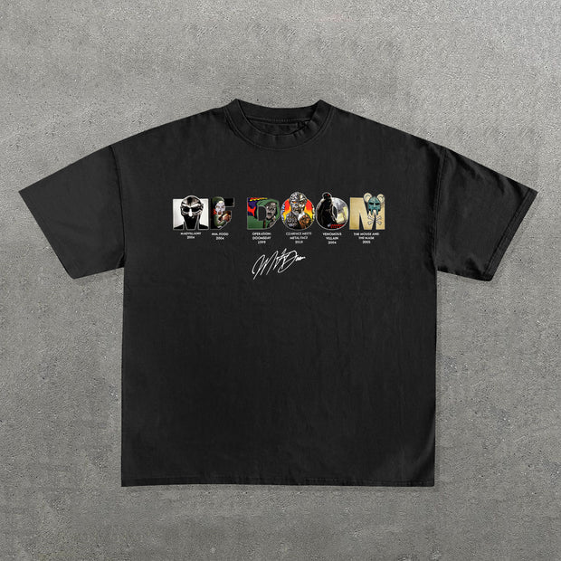 MF Doom Album Print Short Sleeve T-Shirt