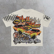 Speed Racing Print Short Sleeve T-Shirt