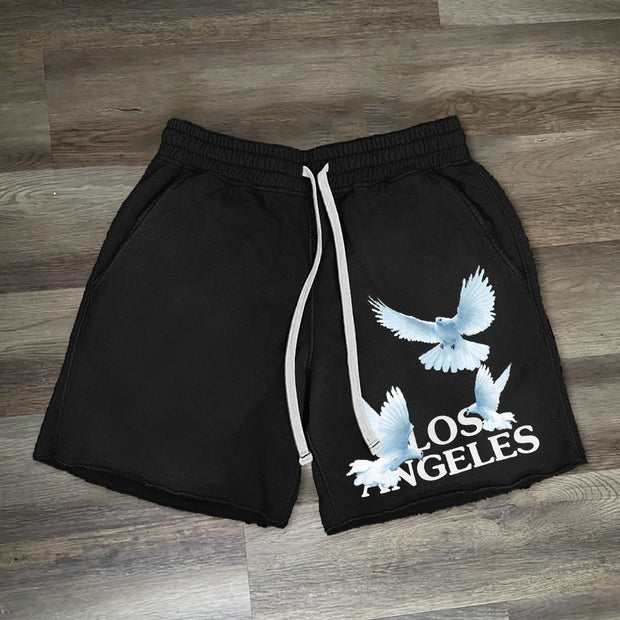 Los Angeles & Dove Of Peace Print Shorts