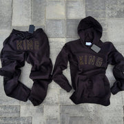 Fashionable casual personalized letter pattern hoodie set