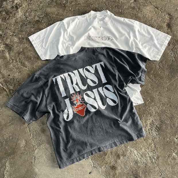 Trust Jesus Print Short Sleeve T-Shirt