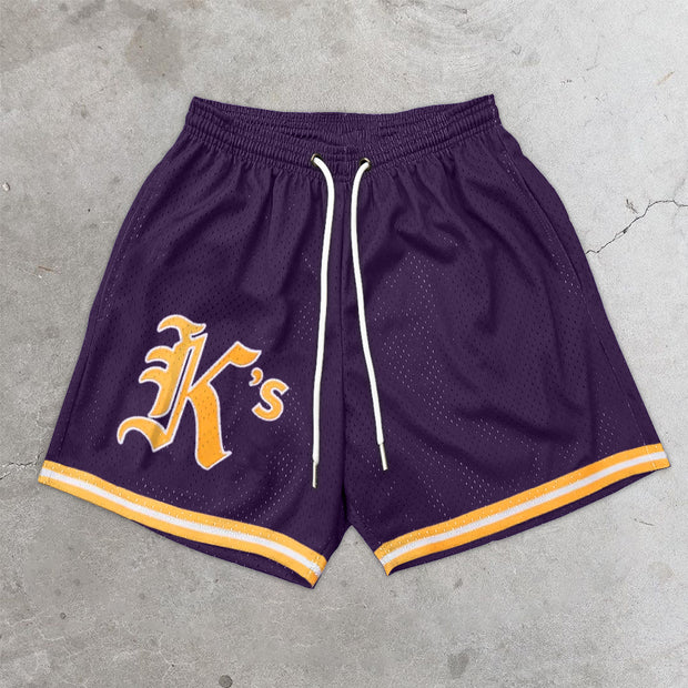 Trendy basketball mesh shorts
