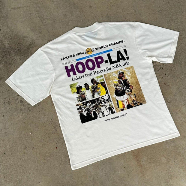 Championship casual street basketball T-shirt