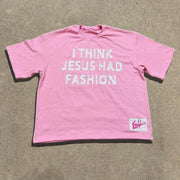 Stylish Jesus Patch Heavyweight T-Shirt