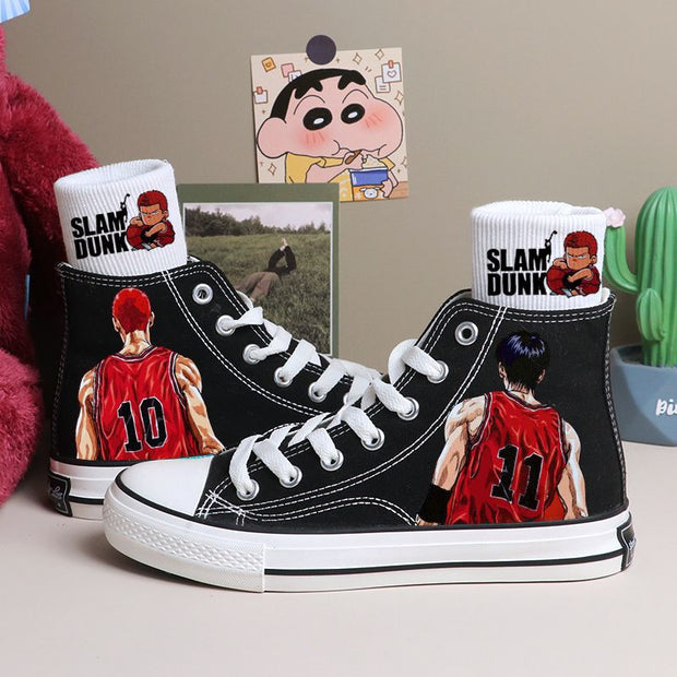 Slam Dunk graphic co-branded high canvas shoes