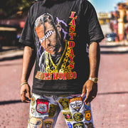 Rap star singer printed T-shirt