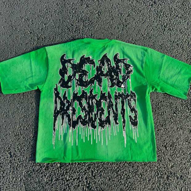 Skull Money Print Short Sleeve T-Shirt