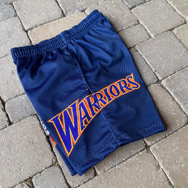 Warriors Print Mesh Shorts