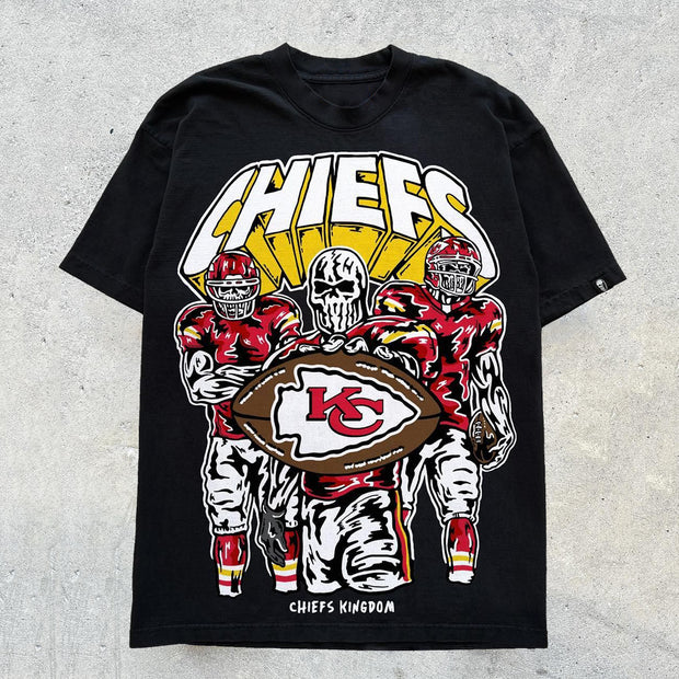 Chiefs Football Print Short Sleeve T-Shirt