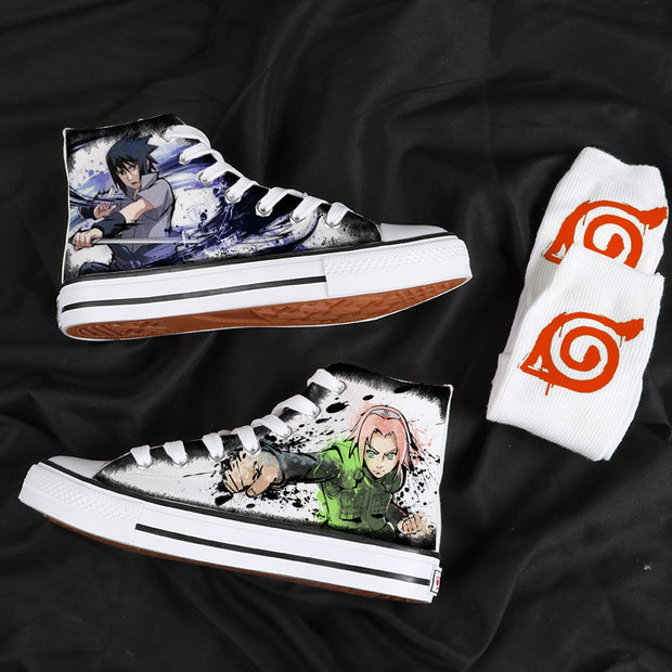 Naruto Graffiti High-top Canvas Shoes High-top Sneakers