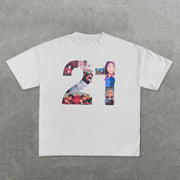 21 Savage Print Short Sleeve T-Shirt