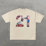 21 Savage Print Short Sleeve T-Shirt