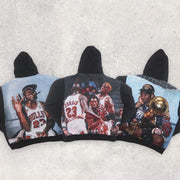 Hip-hop trendy basketball pattern hoodie