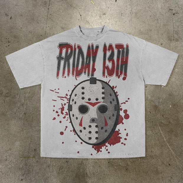 Personalized Friday The 13th Print Short Sleeve T-Shirt